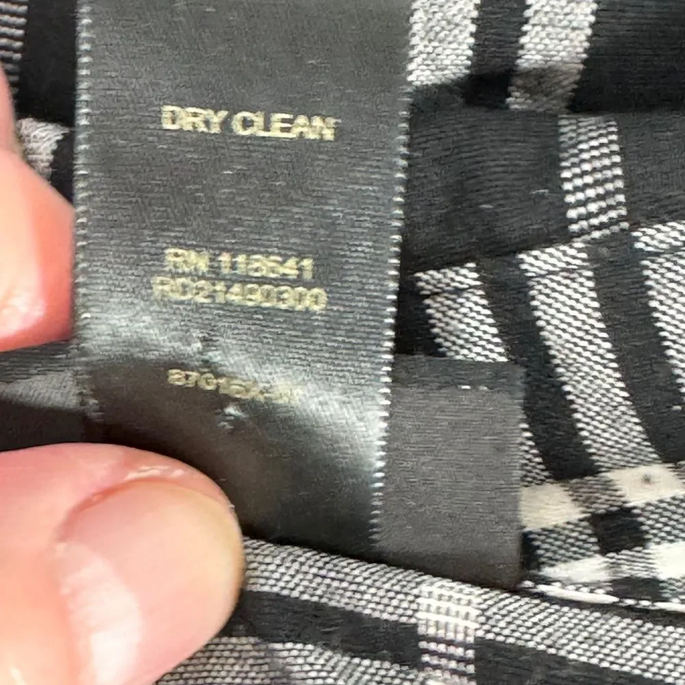 Lane Bryant Black/White Plaid Unlined Coat‎ Sz 16